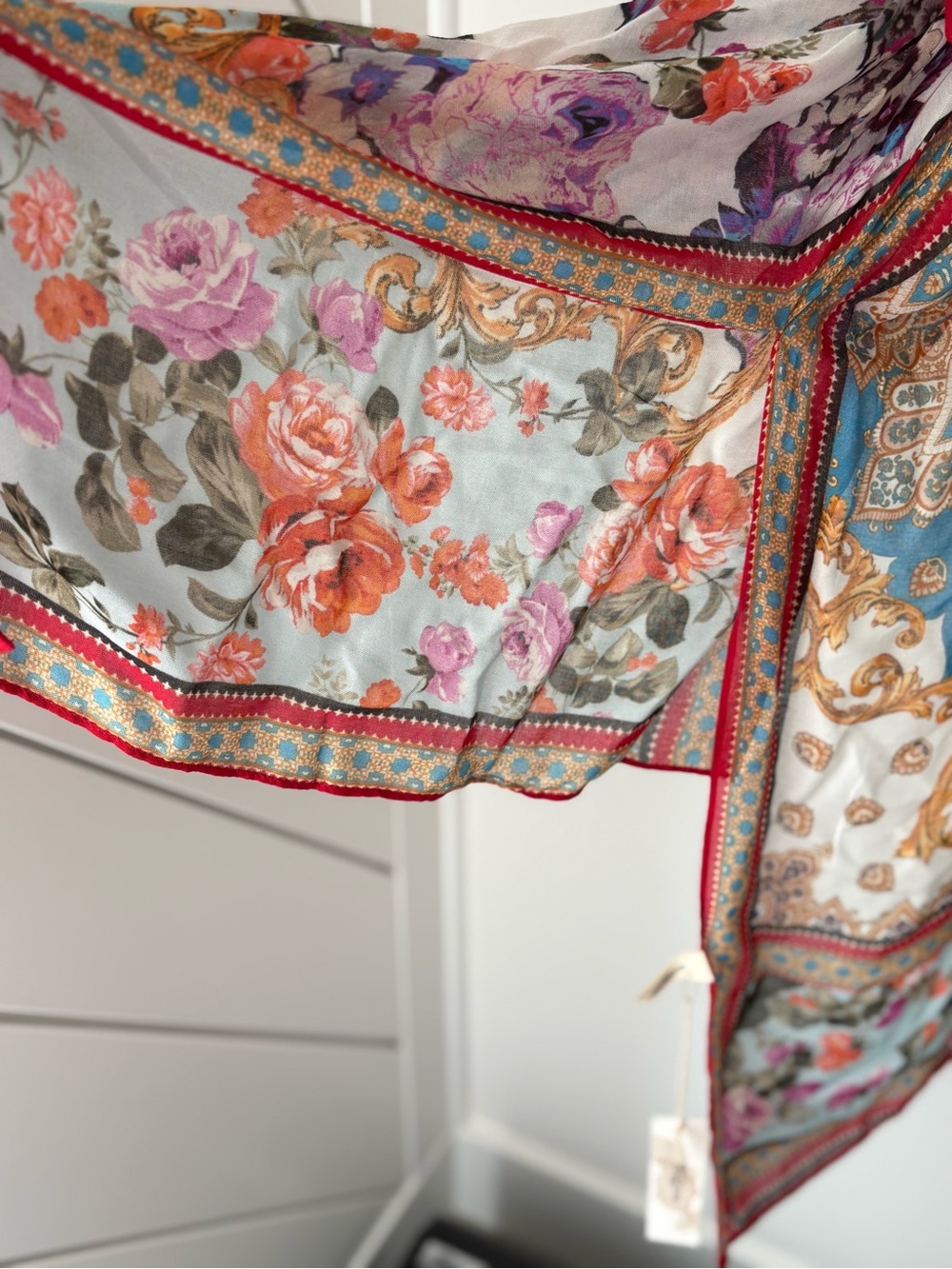 Floral Printed Lightweight Kimono Wrap or Suit Cover-up by Ruggine - Picture 5 of 6